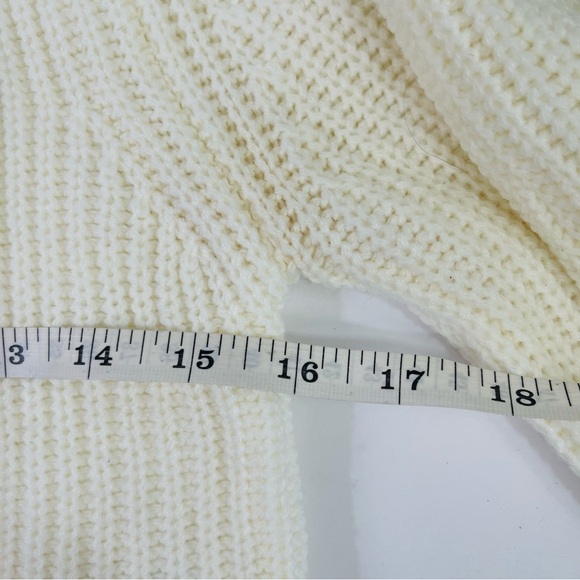 Princess Polly Coastline Cropped Sweater Cream Knit Pullover - Picture 10 of 15